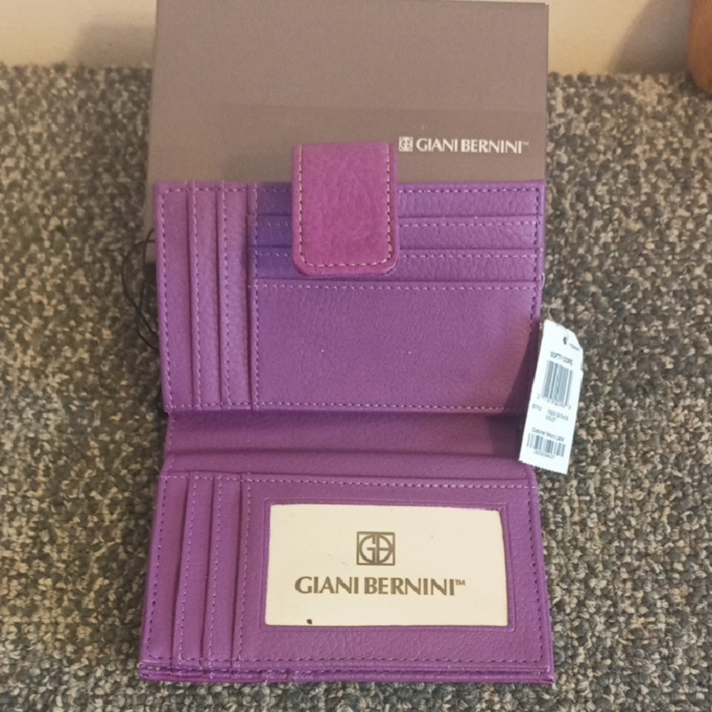 Giani Bernini Violet Card Holder Wallet New With Tags